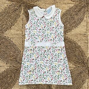 Bella Bliss White Floral Dress with Peter Pan Collar